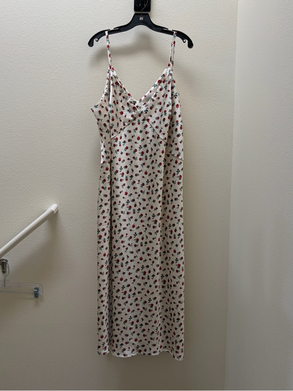 A New Day Rose Bias Cut Slip Dress Maxi Rose Print NWT 2X